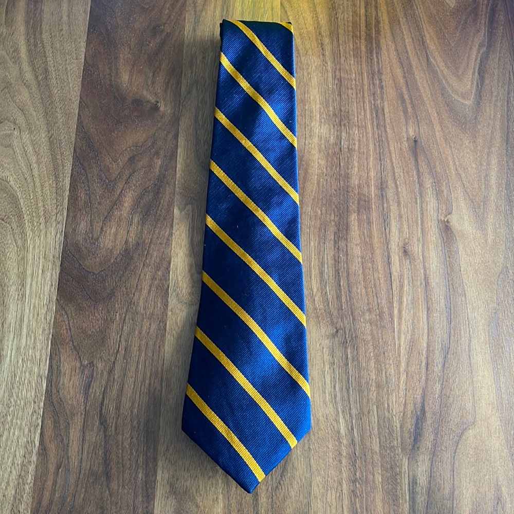 Blue and gold tie
